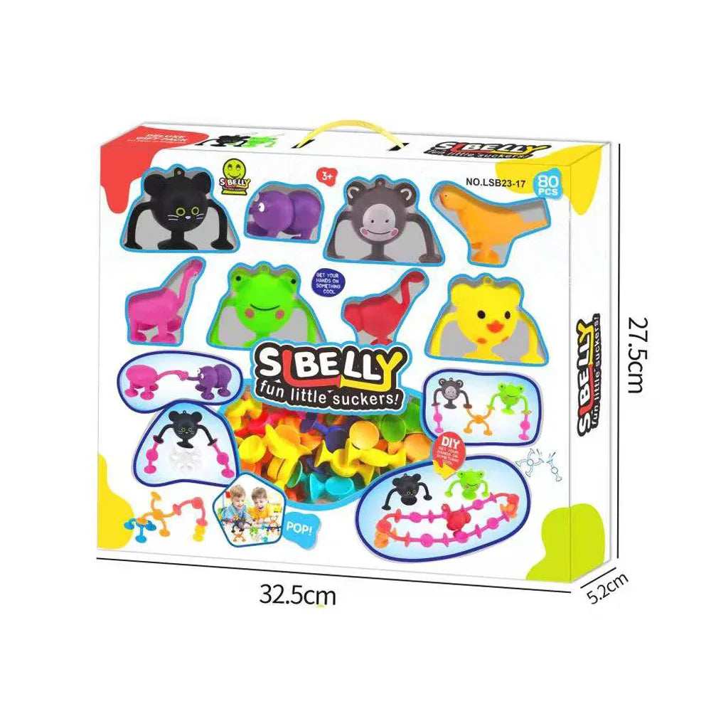 Animal Funny Little Suckers Set - 80pcs for kids in Kuwait